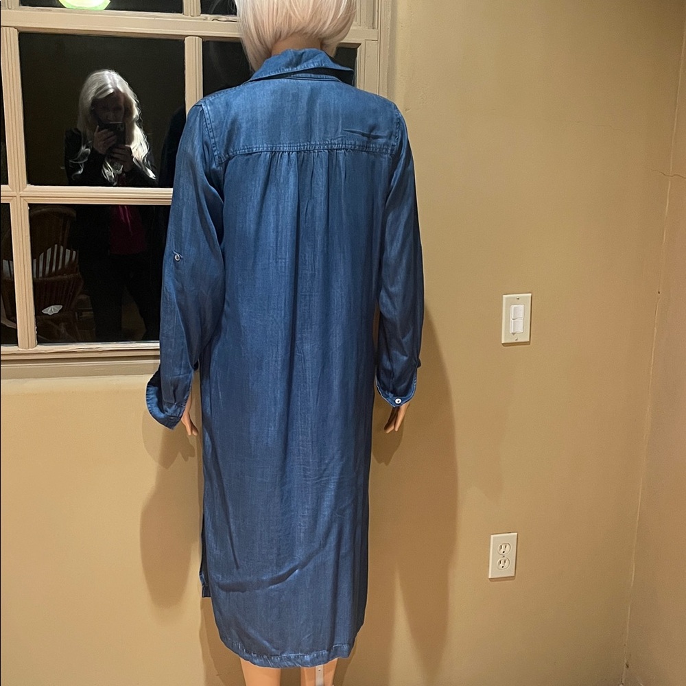 Oversized silky soft denim duster - Picture 6 of 9